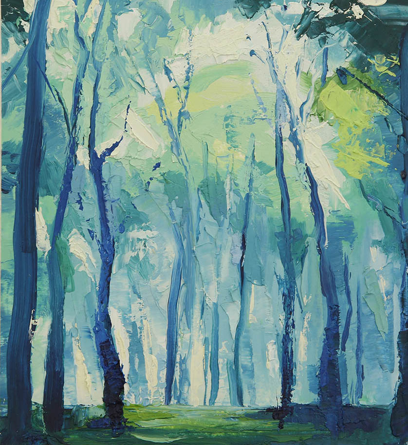 Walking in the Forest - Original Oil Painting - Laura Miatton Art